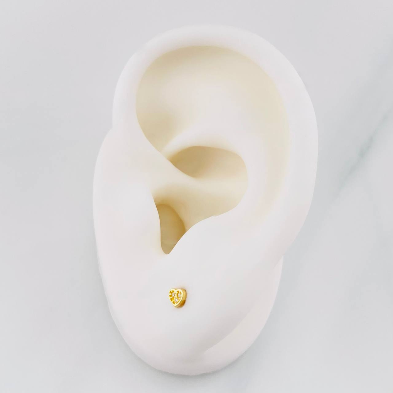 Topos Corazón 0.45g / 3.2mm Oro Amarillo 18K
