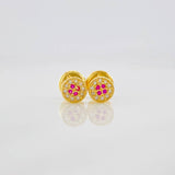 Topos Circulo Tupido 0.7g / 4.8mm Oro Amarillo 18K