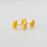 Topos Circulo Tupido 0.7g / 4.8mm Oro Amarillo 18K