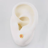 Topos Circulo Tupido 0.7g / 4.8mm Oro Amarillo 18K