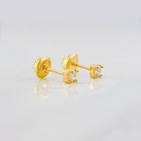 Topos Cuatro Garras 0.6g / 3.1mm Oro Amarillo 18K