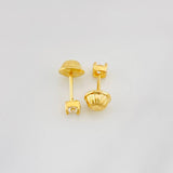 Topos Cuatro Garras 0.6g / 3.1mm Oro Amarillo 18K