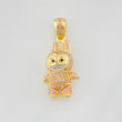 Dije Conejo Sonriente 6.1g / 3.5cm Dos Oros Amarillo Blanco 18K