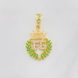 Dije Fe 5.3g / 3.5cm Dos Oros Amarillo Blanco 18K