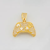 Dije Control Play 5.25g / 2cm Dos Oros Amarillo Blanco 18K