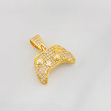 Dije Control Play 5.25g / 2cm Dos Oros Amarillo Blanco 18K