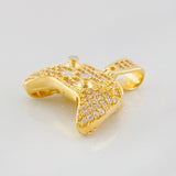 Dije Control Play 5.25g / 2cm Dos Oros Amarillo Blanco 18K