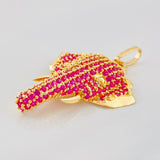 Dije Rostro Elefante 2.85g / 3cm Dos Oros Amarillo Blanco 18K