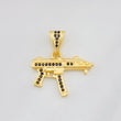 Dije Mini Uzi 2.45g / 2.3cm Oro Amarillo 18K