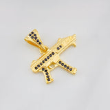 Dije Mini Uzi 2.45g / 2.3cm Oro Amarillo 18K