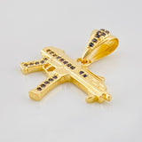 Dije Mini Uzi 2.45g / 2.3cm Oro Amarillo 18K