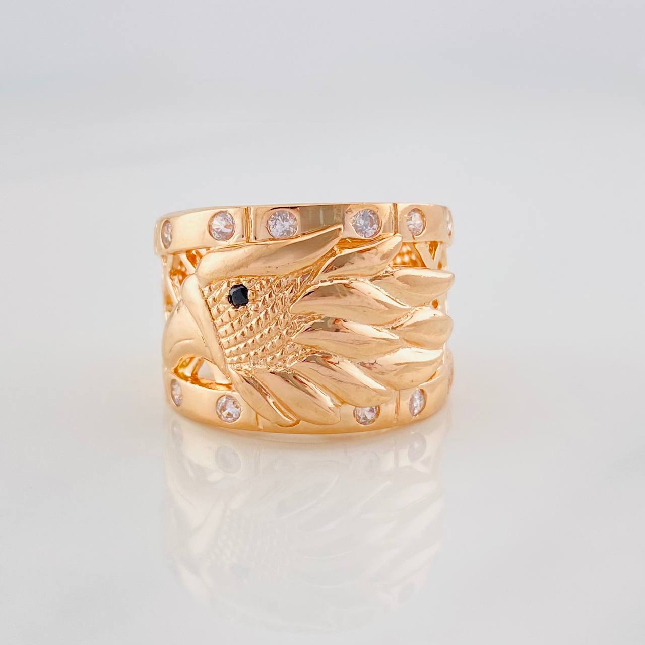 Anillo Águila 8.95g / T9 Oro Rosa 18K