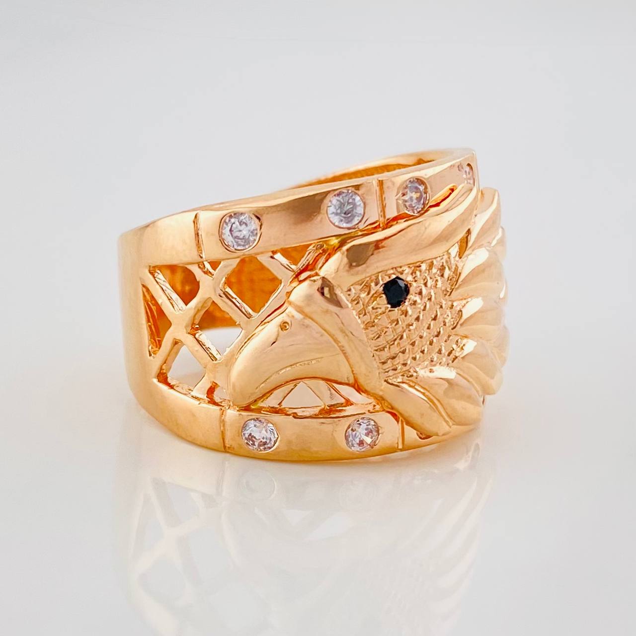 Anillo Águila 8.95g / T9 Oro Rosa 18K