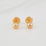Topos Bola Diamantada 0.45g / 4mm Oro Rosa 18K