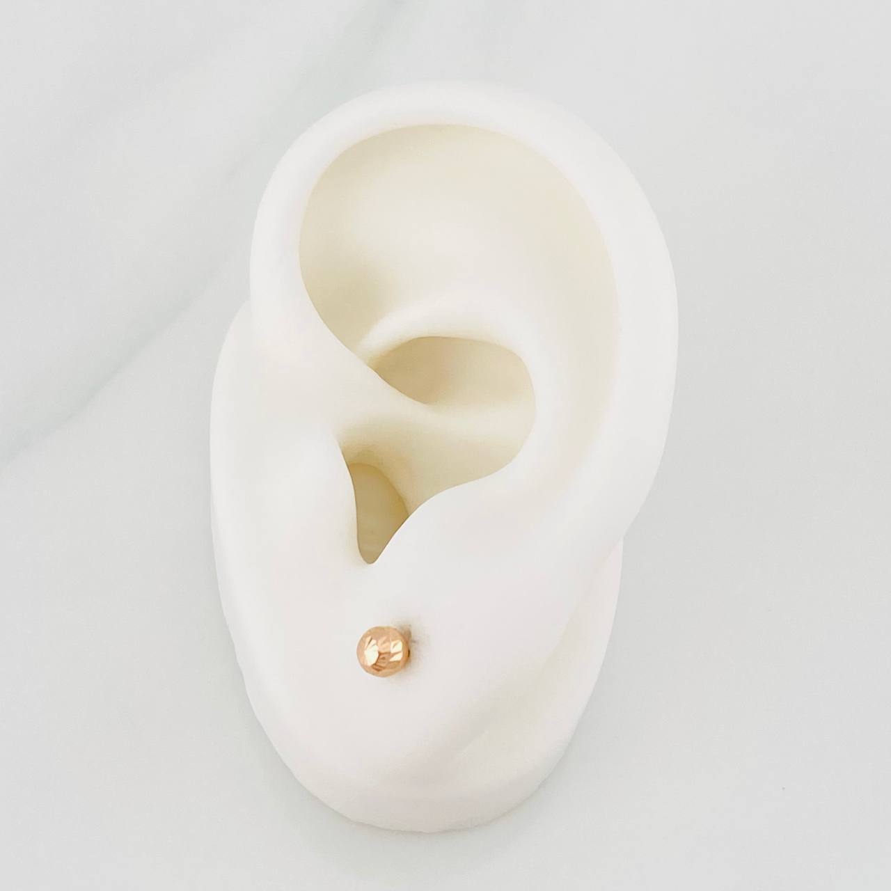 Topos Bola Diamantada 0.45g / 4mm Oro Rosa 18K