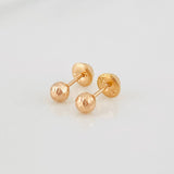 Topos Bola Diamantada 0.45g / 4mm Oro Rosa 18K