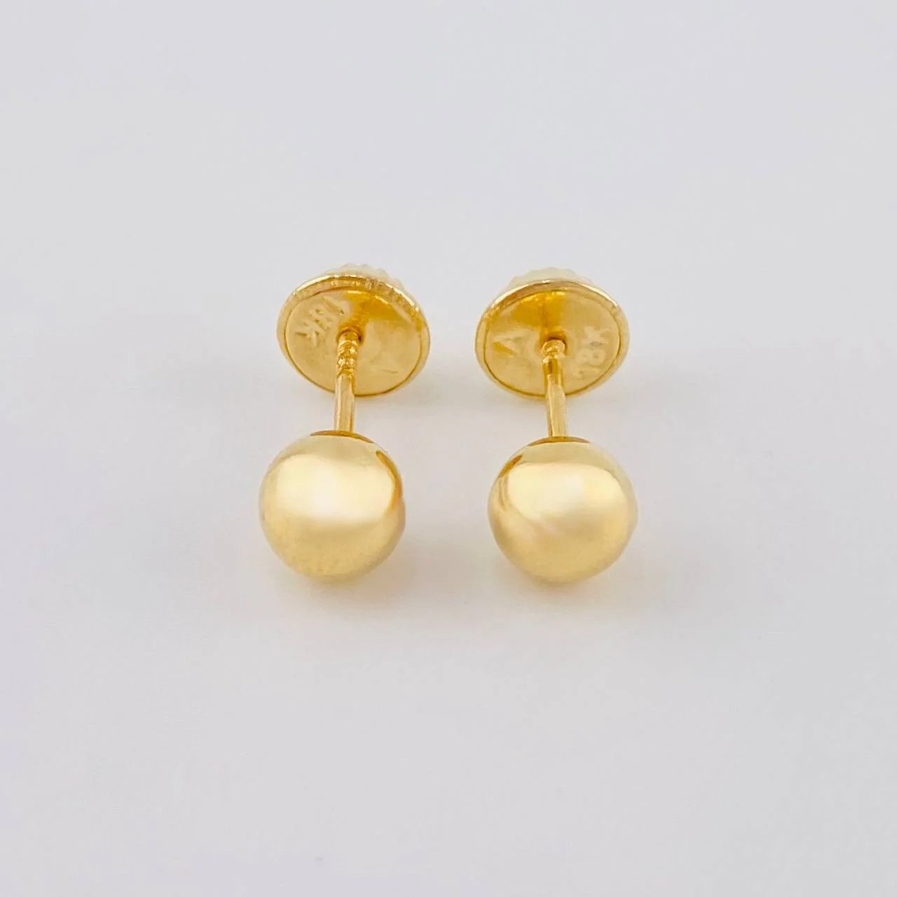 Topos Bola Lisa 0.65g / 6mm Oro Amarillo 18K