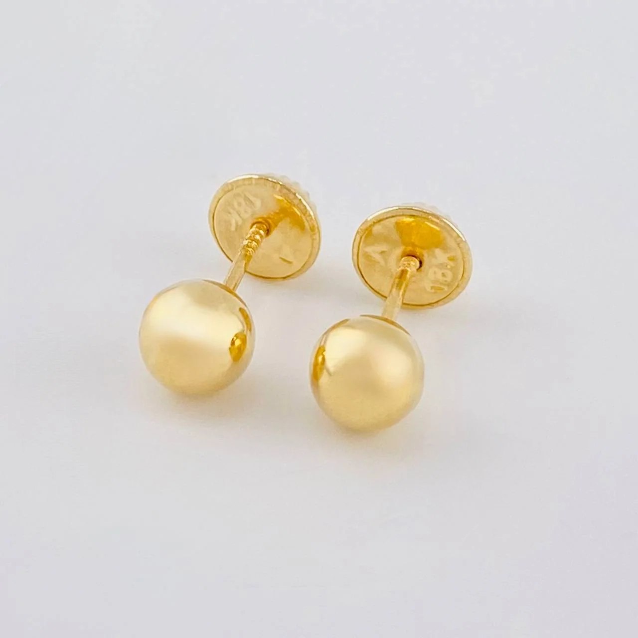 Topos Bola Lisa 0.65g / 6mm Oro Amarillo 18K