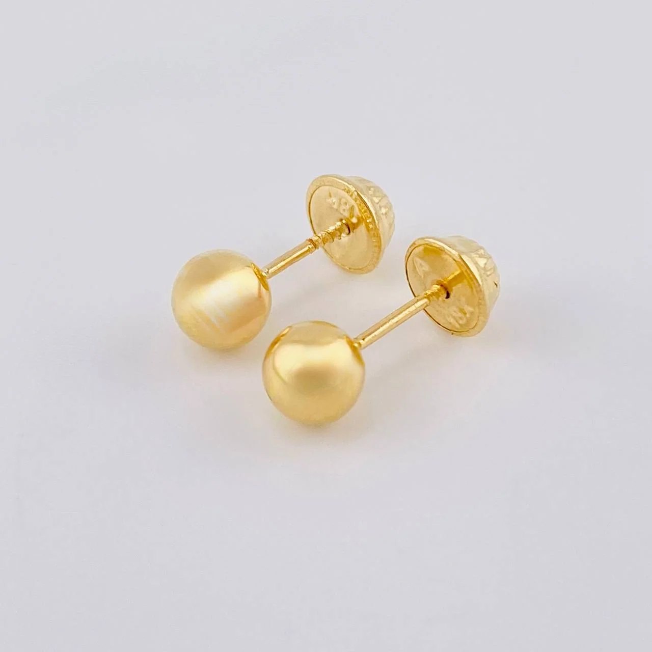Topos Bola Lisa 0.65g / 6mm Oro Amarillo 18K