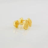 Topos Corazón Tupido 1.05g / 7.4mm Oro Amarillo 18K
