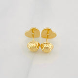 Topos Corazón Diamantado 0.6g / 7mm Oro Amarillo 18K