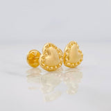 Topos Corazón 0.75g / 8mm Oro Amarillo 18K