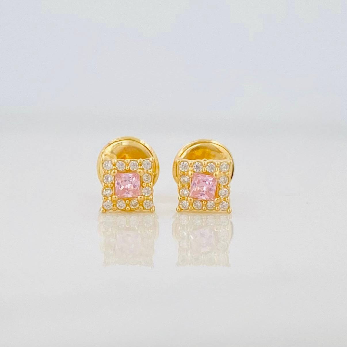 Topos Halo Cuadrado 0.7g / 4.5mm Oro Amarillo 18K