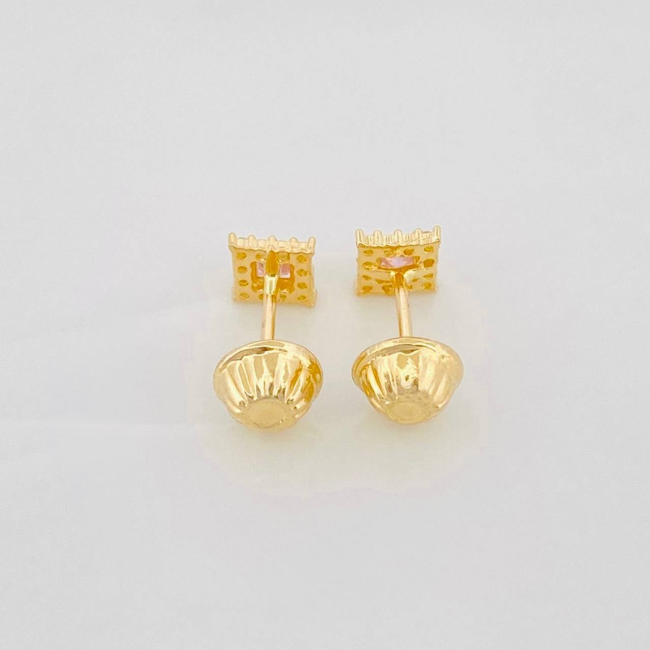 Topos Halo Cuadrado 0.7g / 4.5mm Oro Amarillo 18K