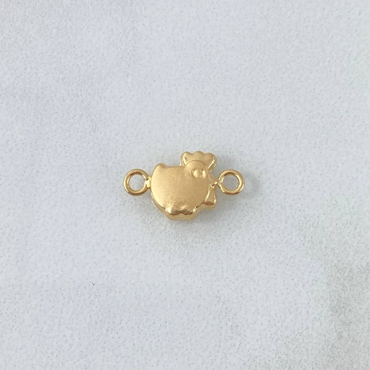 Herraje Gallina 0.4gr / 1.5cm / Oro Amarillo 18K