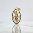 Dije Virgen Guadalupe 5.05gr / 4cm / Cargador texturizado Cruz Circones Multicolor Oro Amarillo 18K ©