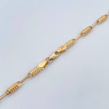 Cadena Barril Trebol 9.3gr / 55.1cm / 3.4mm Electroestatico Verde Oro Amarillo 18K &