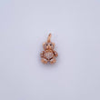 Dije Oso Articulado Mini 2.35gr / 2cm / Circones Negros Blancos Oro Rosa  18K $