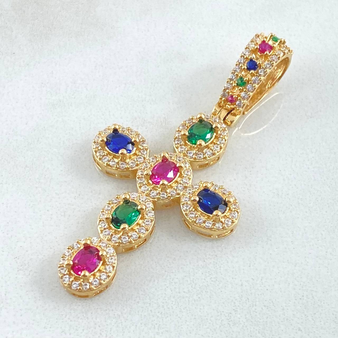 Dije Cruz Tupida 4.95gr / 4.5cm / Oro 18K *