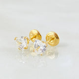 Topos Corazón 1.05gr / 5mm Oro Amarillo 18K *