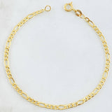 Pulso Figaro 1.75gr / 19cm / 2.8mm Oro Amarillo +1 18K *