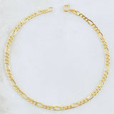 Pulso Figaro 1gr / 19cm / 2.5mm Oro Amarillo +1 18K