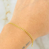 Pulso Cubano 1.4gr / 17.5cm / 2.4mm Oro Amarillo +1 18K ©