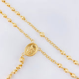 Rosario San Miguel Cruz Cristo 10.75gr / 60cm / 5mm-4mmmm Oro Amarillo 18K