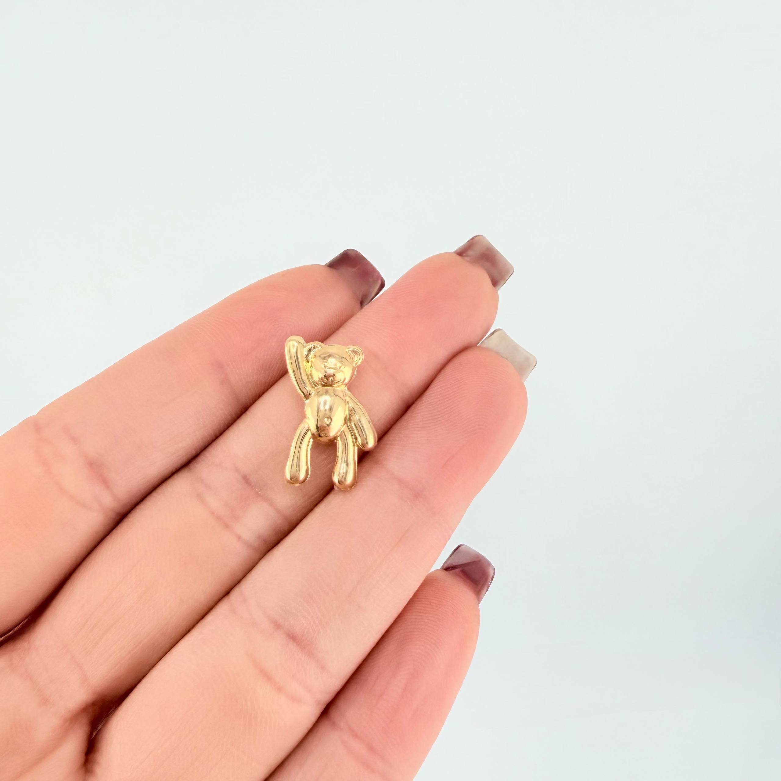 Dije Oso Manito Arriba 0.8gr / 1.9cm / Oro Amarillo 18K *