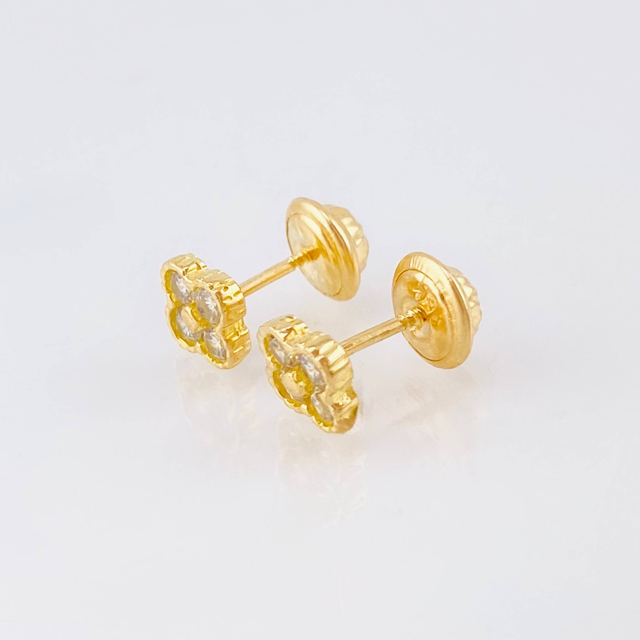 Topos Trebol 0.65 g / 3.8 mm Oro Amarillo 18K