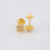 Topos Trebol Tupido 1.1gr / 5mm Oro Amarillo 18K