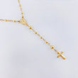 Rosario Virgen Milagrosa Cruz Cristo 6.5gr / 60cm / 4mm-3mmmm Oro Amarillo 18K *