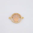 Herraje Circulo Corona 1.5gr / 2cm / Dos Oros Amarillo Rosa 18K *
