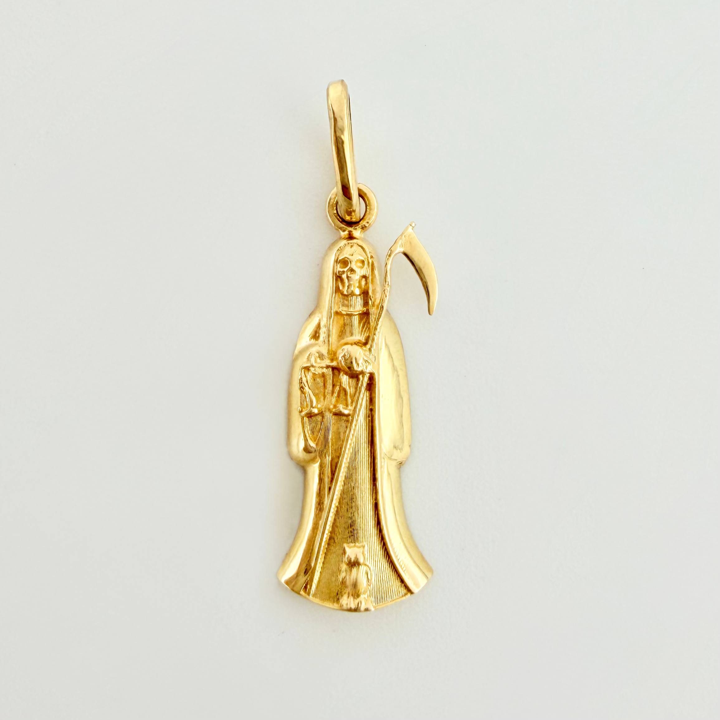 Dije Santa Muerte 1.4gr / 2.5cm / Oro Amarillo 18K *