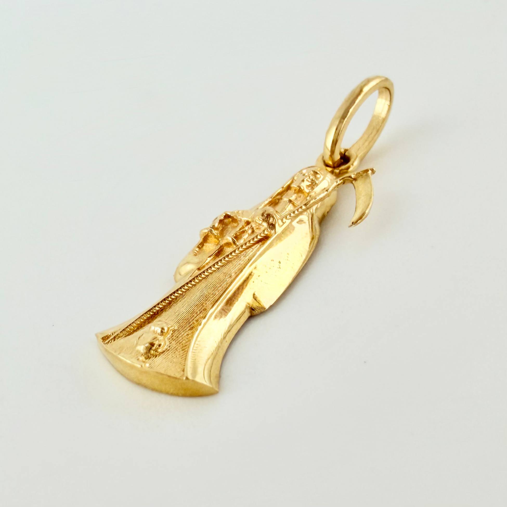 Dije Santa Muerte 1.4gr / 2.5cm / Oro Amarillo 18K *