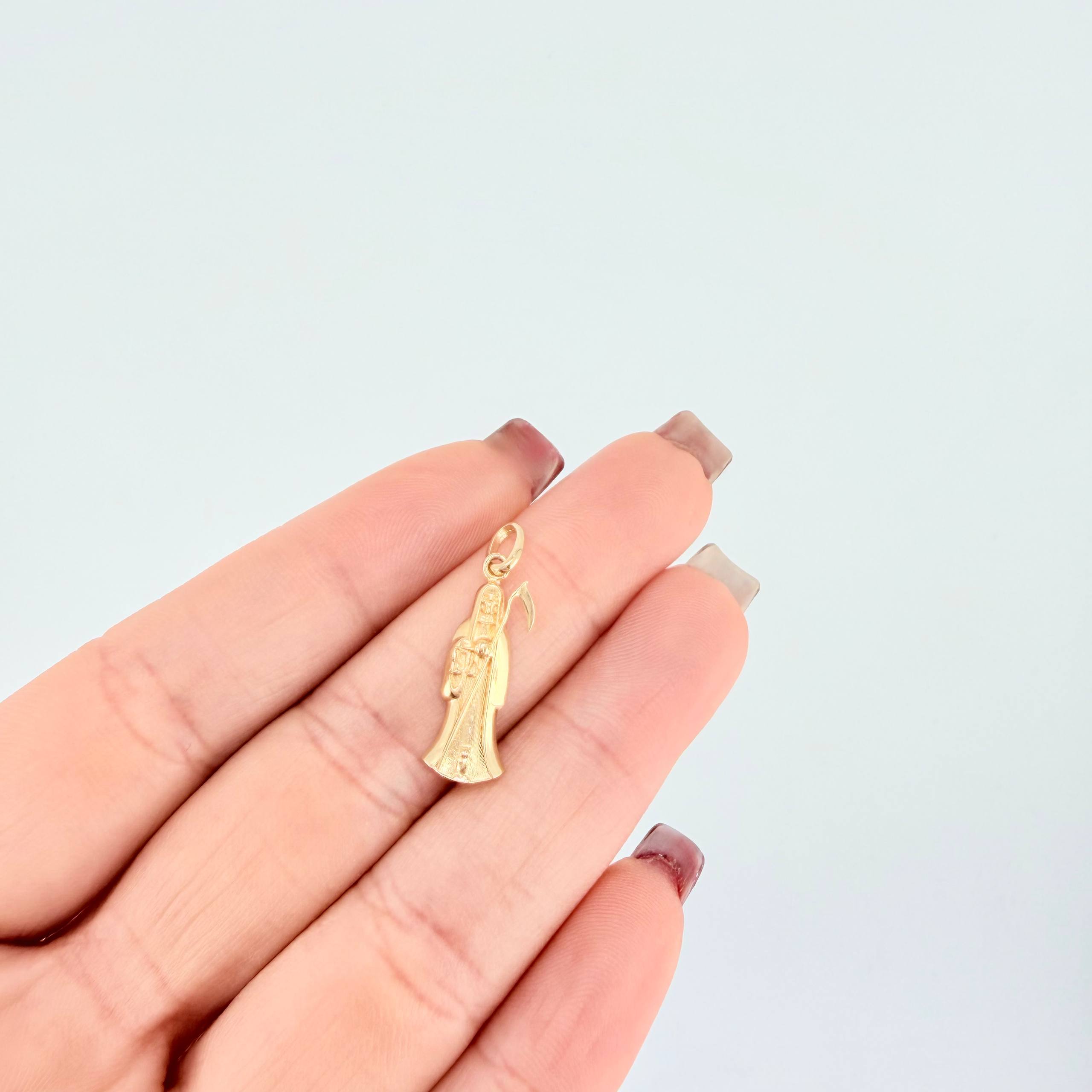 Dije Santa Muerte 1.4gr / 2.5cm / Oro Amarillo 18K *