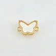 Herraje Mariposa Nacar Blanco 1.5gr / 1.5cm / Oro Amarillo 18K