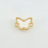 Herraje Mariposa Nacar Blanco 1.5gr / 1.5cm / Oro Amarillo 18K