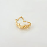 Herraje Mariposa Nacar Blanco 1.5gr / 1.5cm / Oro Amarillo 18K