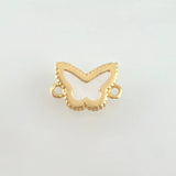 Herraje Mariposa Nacar Blanco 1.5gr / 1.5cm / Oro Amarillo 18K